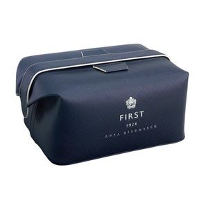 Anya Hindmarch FIRST 1924 navy travel makeup bag